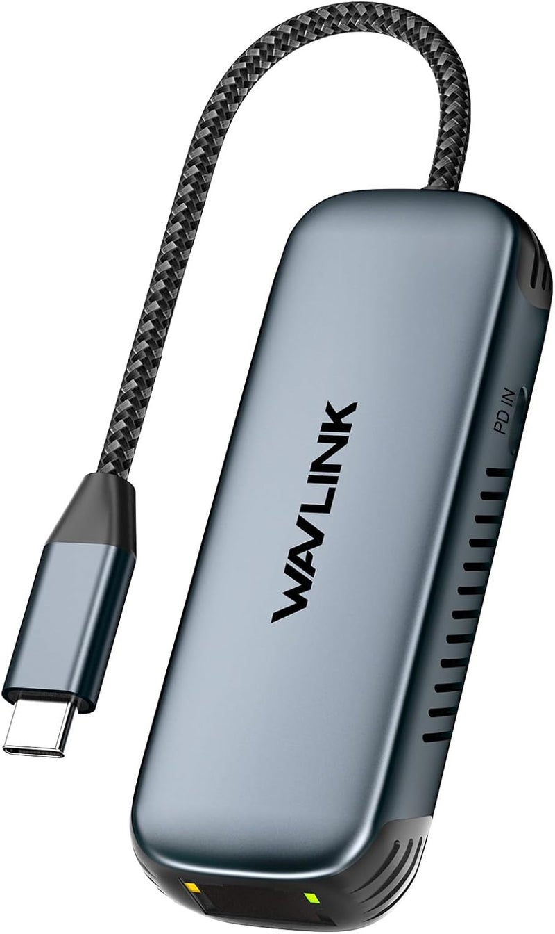 WAVLINK USB C to Ethernet Adapter 2.5Gbps with 95W PD, 2500Mbps USB-C to RJ45 Network Converter (USB4, Thunderbolt 3/4/5 Compatible), Aluminum Case for Windows, Mac OS, iPad OS and More. - Image 1